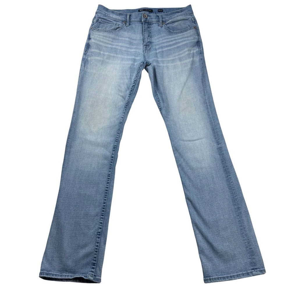 BKE Jake Straight Leg Light Wash Denim Jeans Mens 34x34